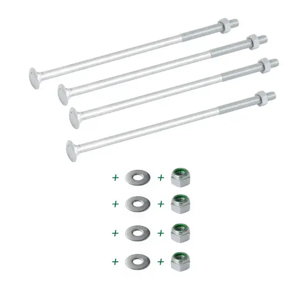 Parafuso Francês para Arcos de Estufas - Kit Completo